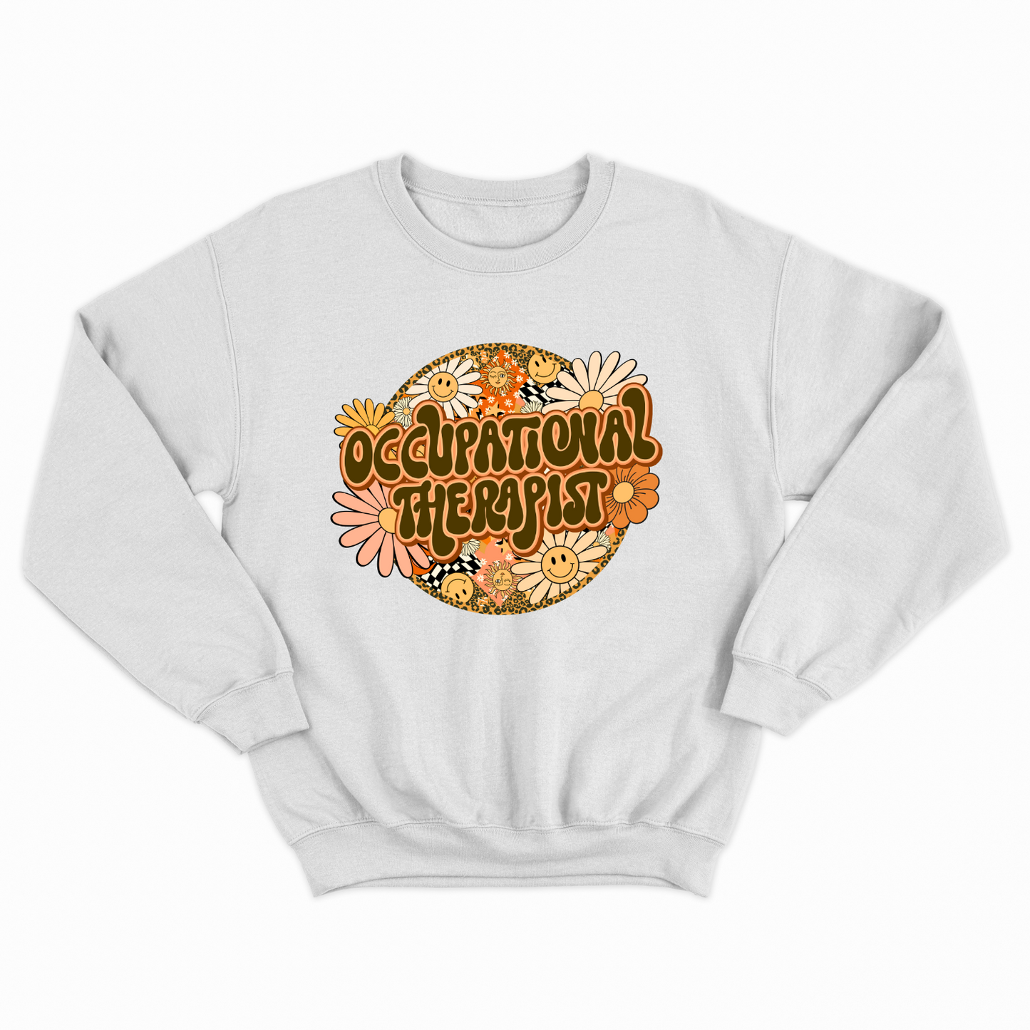 Special Education Occupational Therapist Pride: Floral Retro Style Sweatshirt for Special Education Occupational Therapy