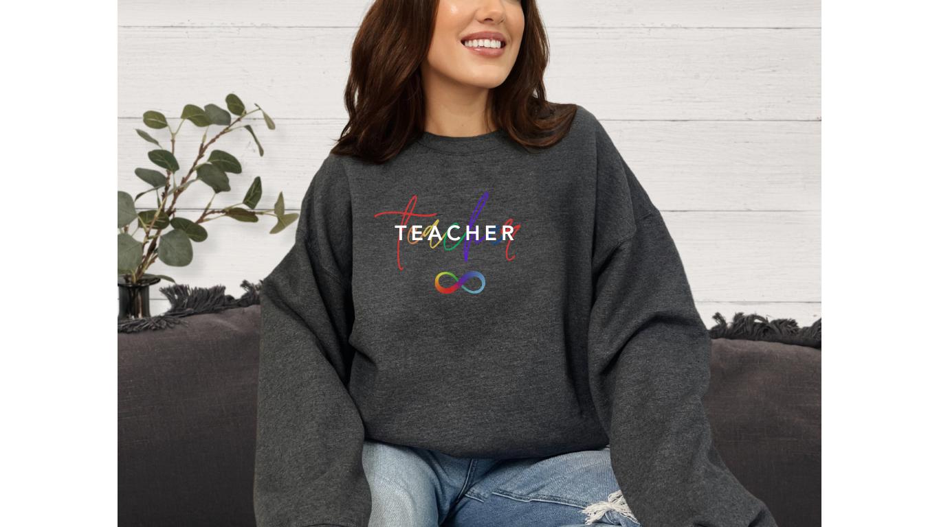 Rock Your Classroom Style with Our Teacher Rainbow Autism Sweatshirt!