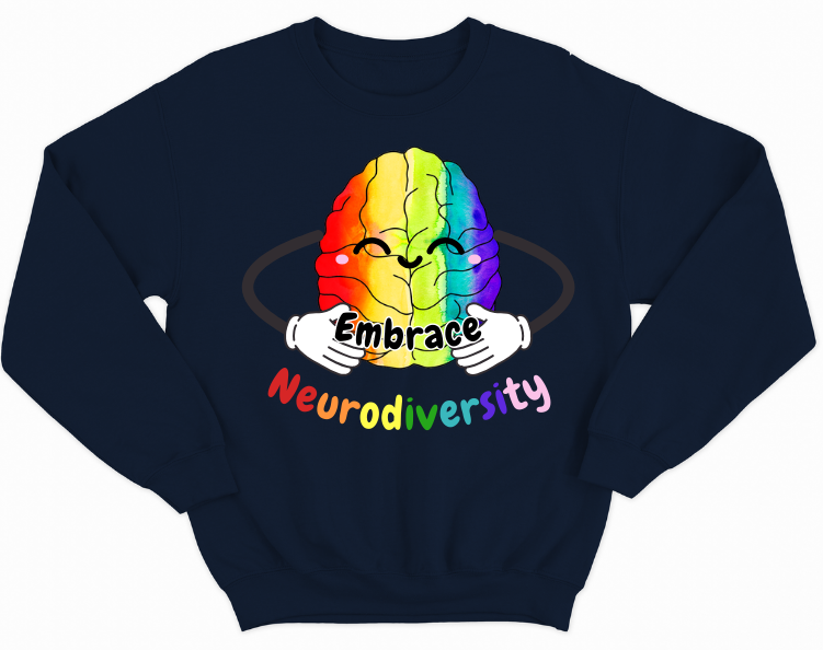 Embrace Neurodiversity with this Vibrant Brain Kids Sweatshirt