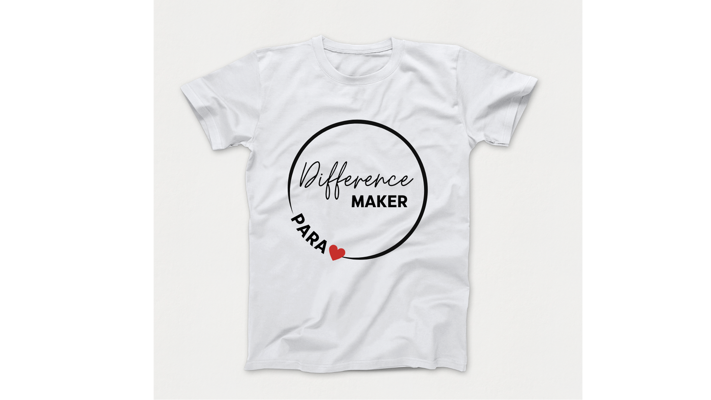 Difference Maker Para Professional Autism Acceptance T-Shirt