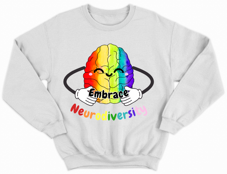 Embrace Neurodiversity with this Vibrant Brain Kids Sweatshirt