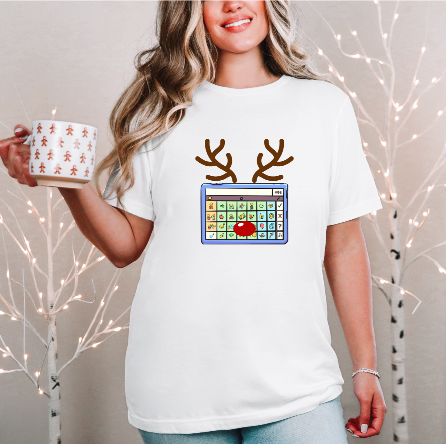 PECS Reindeer White T-Shirt