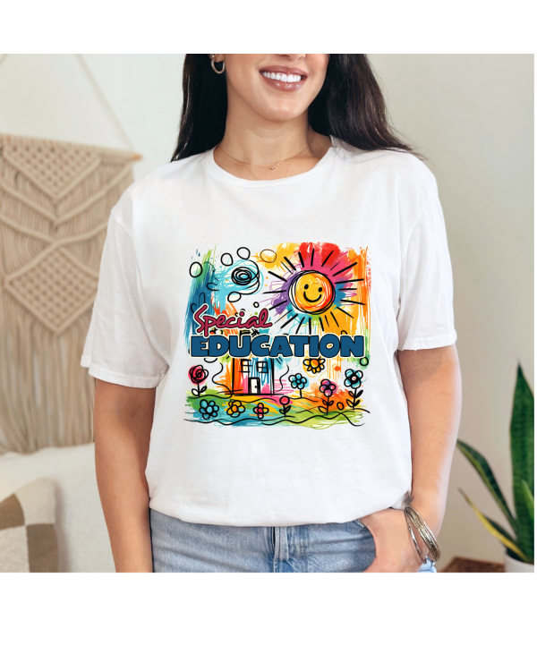 Special education shirt white