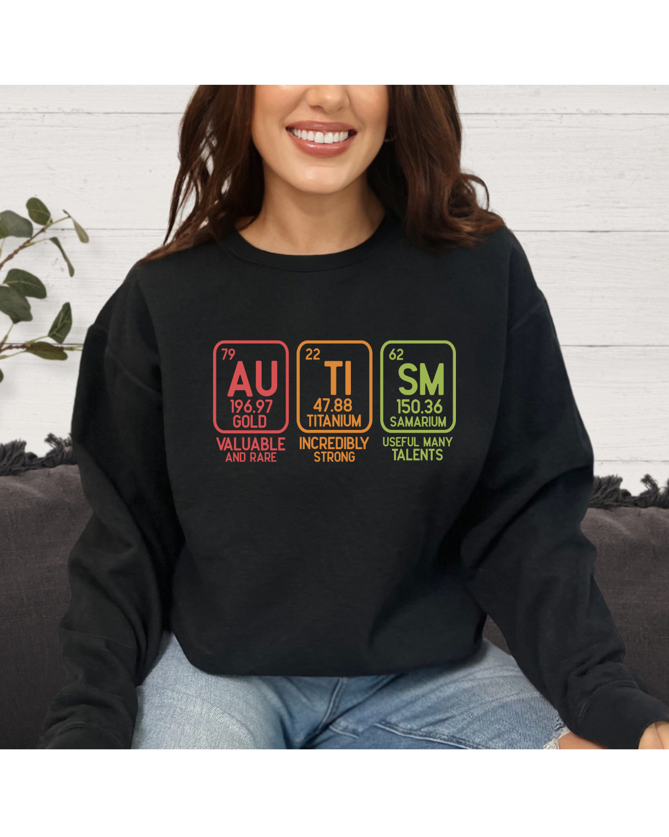 Autism Elements Sweatshirt Black