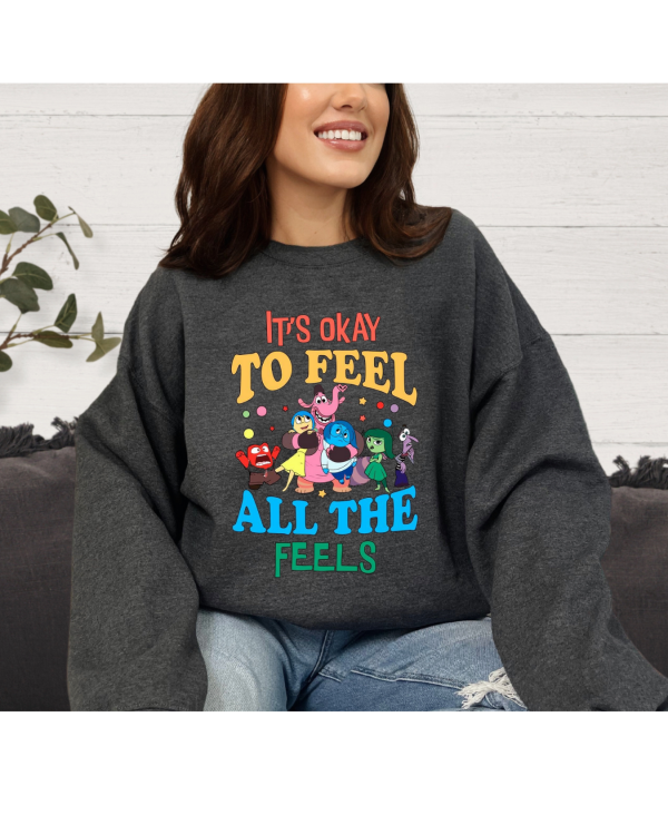 feel the feels sweatshirt dark grey