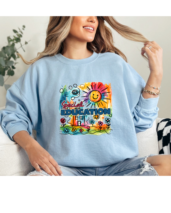 special education sweatshirt light blue