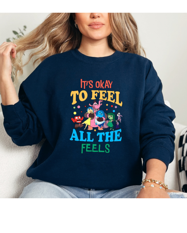 feel the feels sweatshirt navy