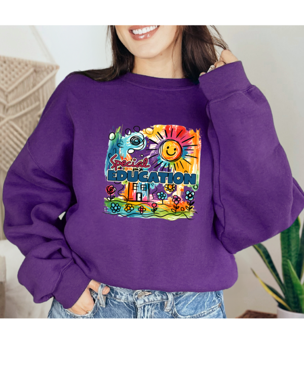 special education sweatshirt purple