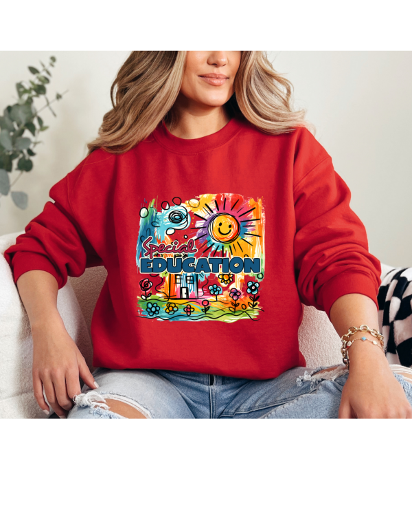 special education sweatshirt red