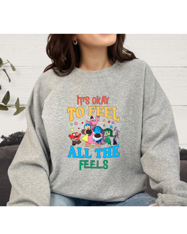 feel the feels sweatshirt light grey