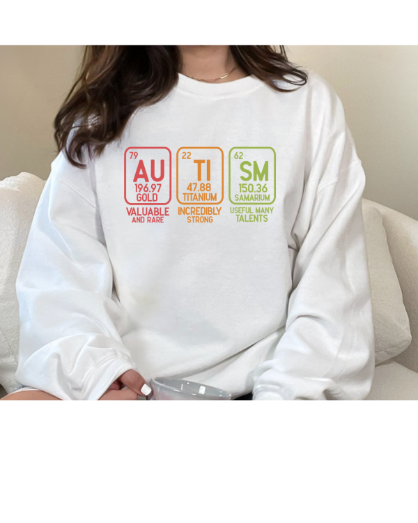 Autism Elements Sweatshirt White