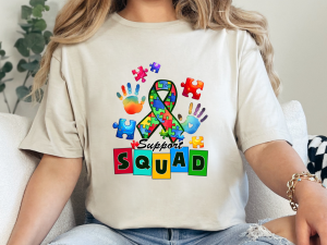 Autism Support Squad T-Shirt – Colorful Puzzle Piece Awareness Tee