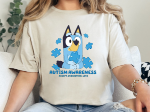 Blue Dog Autism Awareness T-Shirt – Celebrate Uniqueness & Inclusion