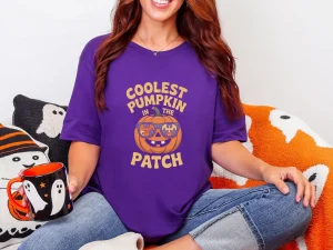 Coolest Pumpkin in the Patch T-Shirt – Sensory-Friendly Halloween Tee for Kids & Adults