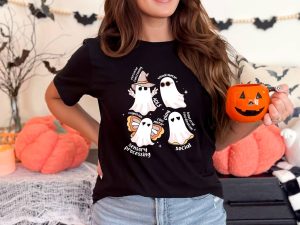 Neurodiversity Ghosts Halloween T-Shirt – Sensory-Friendly Tee for Advocates & Educators