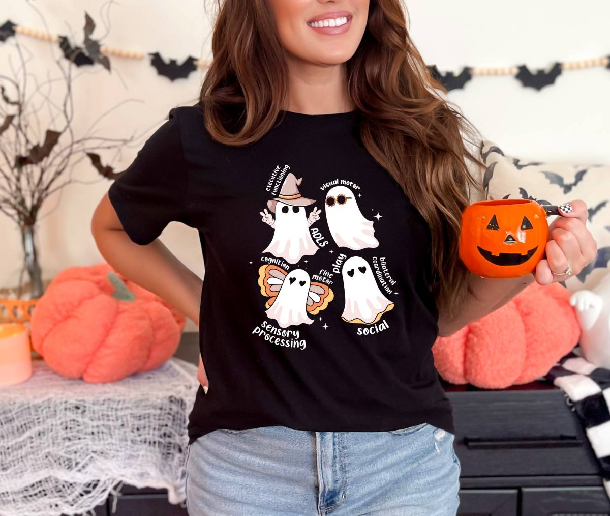 Neurodiversity Ghosts shirt black